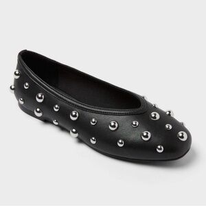 A New Day Sammie Studded Ballet Flats with Memory Foam Insole NWT and Box
